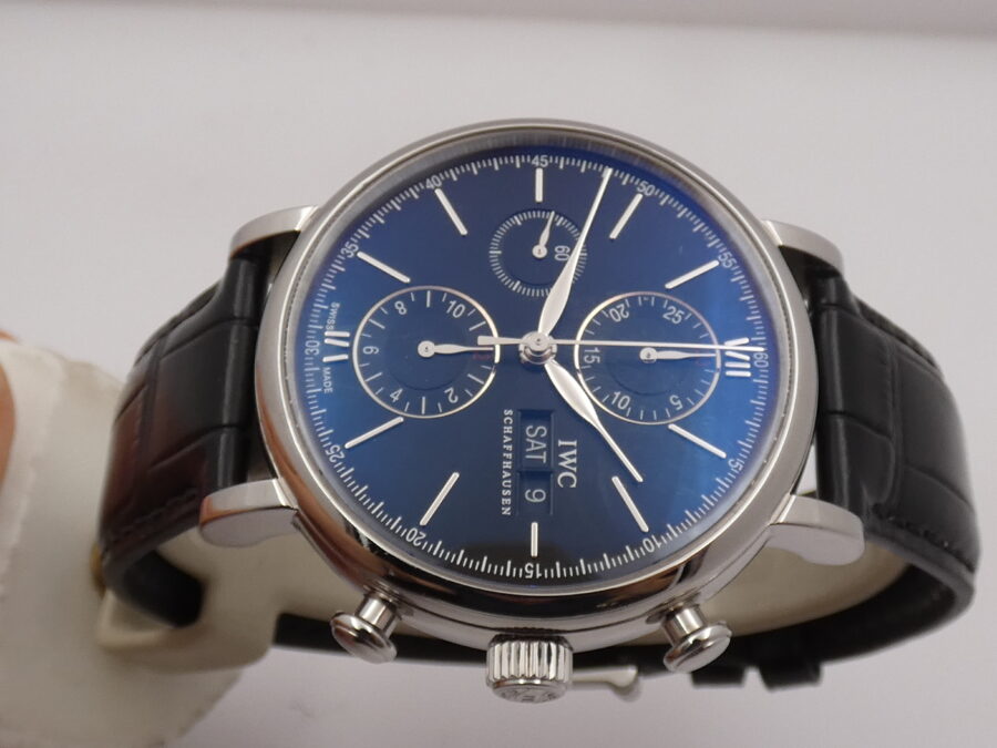 Cronografo IWC Portofino Day-Date IW391002 Black Dial Automatico Acciaio - immagine 4