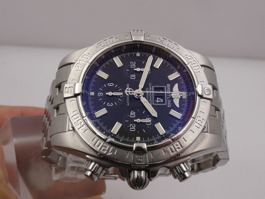 Cronografo Breitling Blackbird Big Date BOX&PAPERS Anno 2007 SERVICED in Breitling Automatic Chronometer A44359 Bracciale Pilot - immagine 4