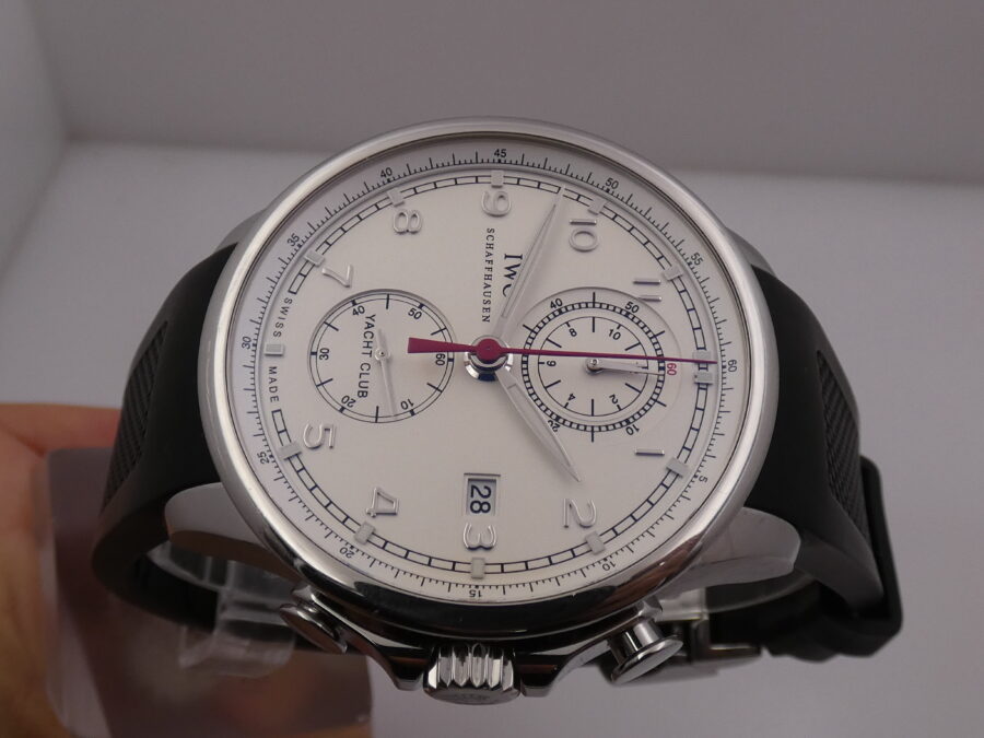 Cronografo IWC Portuguese Yacht Club 45mm IW390206 BOX&PAPERS Automatico Anno 2015 Acciaio - immagine 3