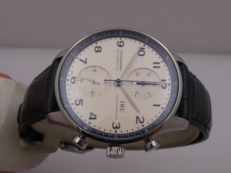 Cronografo IWC Portuguese Bucherer Blue Edition BOX&PAPERS Anno 2020 Automatico Acciaio IW371492 EDIZIONE LIMITATA 365pz - immagine 4