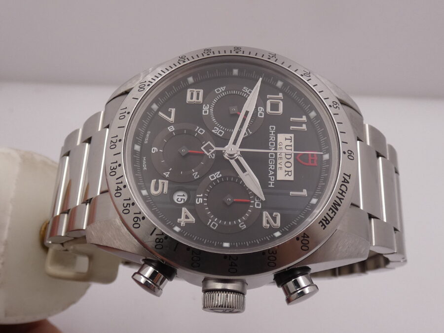 Cronografo Tudor Fastrider Chrono 42000 Black Dial Anno 2013 Automatico Acciaio Braccialato - immagine 4