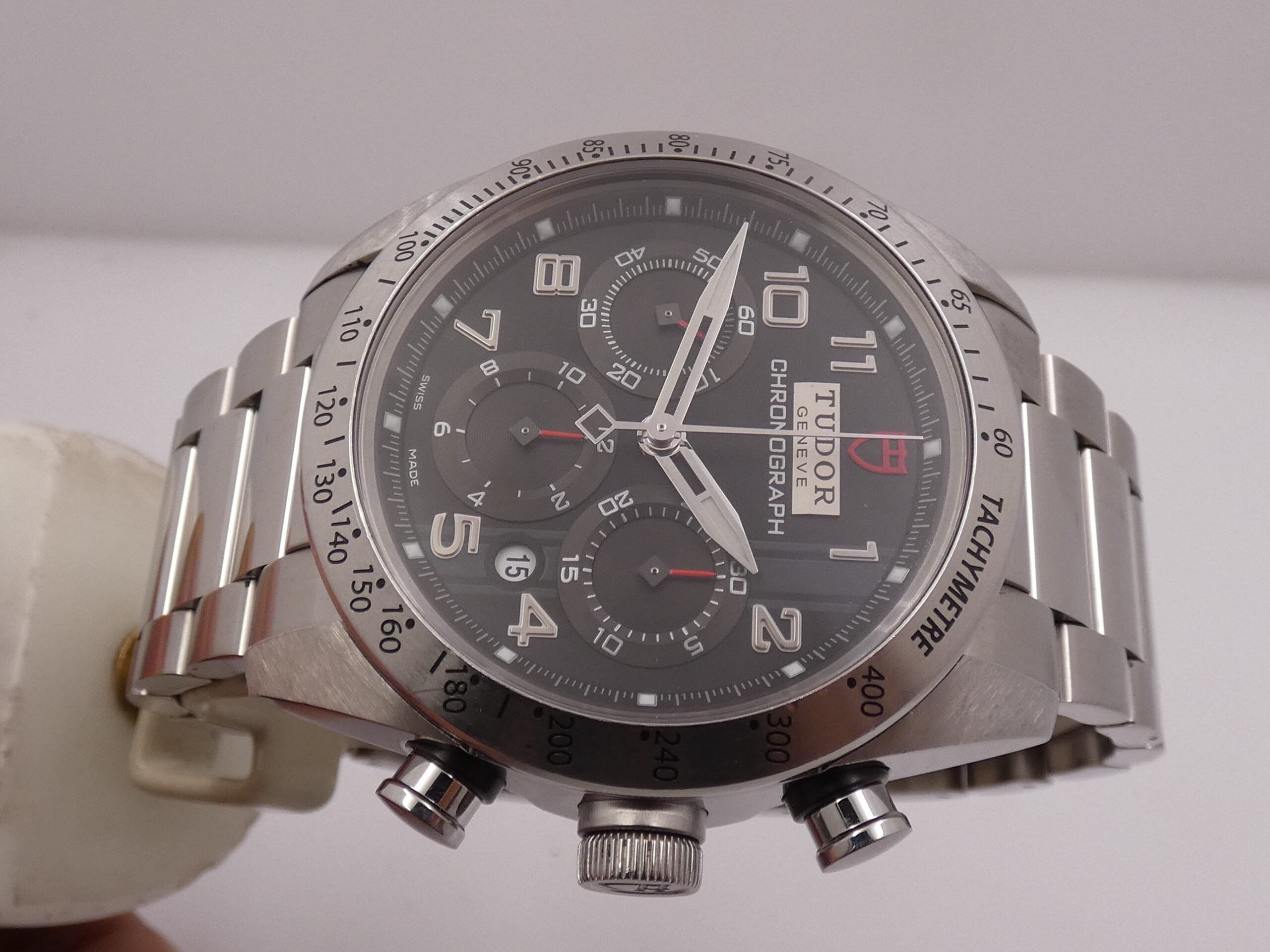 Cronografo Tudor Fastrider Chrono 42000 Black Dial Anno 2013 Automatico Acciaio Braccialato - immagine 4