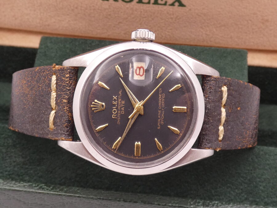 Rolex Oyster Perpetual Date 6534 GILT DIAL Roulette ANNO 1959 Automatico Acciaio Rotore a Farfalla - immagine 4