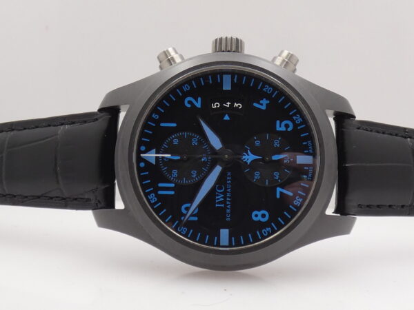 Cronografo IWC Pilot Top Gun Boutique Pilot Edition Flyback Chronograph Blue Index IW388003 BOX&PAPERS Ceramica Automatico Anno 2015 LIKE NEW