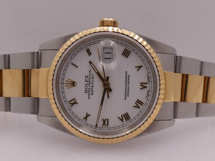 Rolex Datejust 36 16233 TOP CONDITION Oro Massiccio 18Kt & Acciaio BOX&PAPERS ITALIA Anno 1991 Mai Lucidato - immagine 4