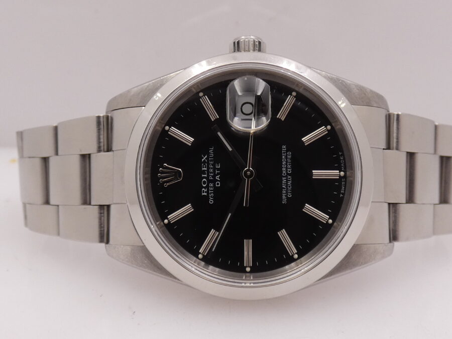 Rolex Oyster Perpetual Date 15200 Black Dial Automatico ANNO 1991 Oyster Bracelet Acciaio - immagine 4