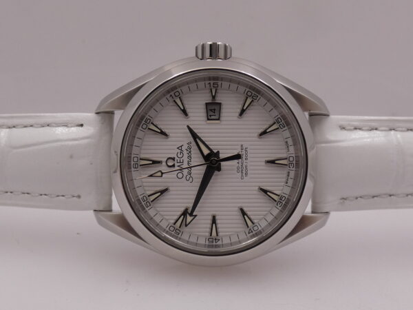 Omega Seamaster Aqua Terra Co-Axial 34mm With PAPERS Ottobre 2023 White Dial Automatico Acciaio TOP CONDITION For Ladies !!!