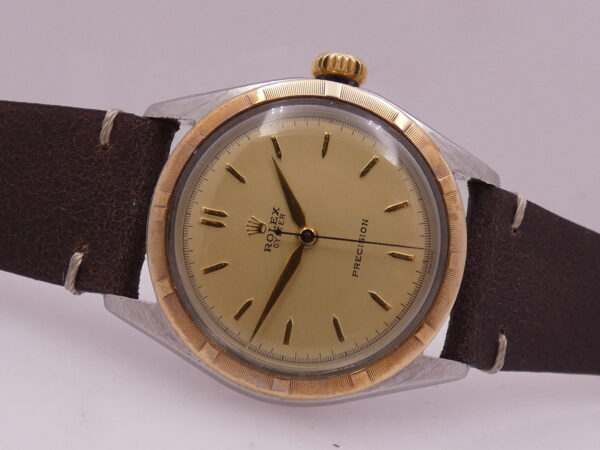 Rolex Oyster Precision 6082 Lunetta Thunderbird Oro 18Kt & Acciaio ANNO 1950 Carica Manuale Vintage