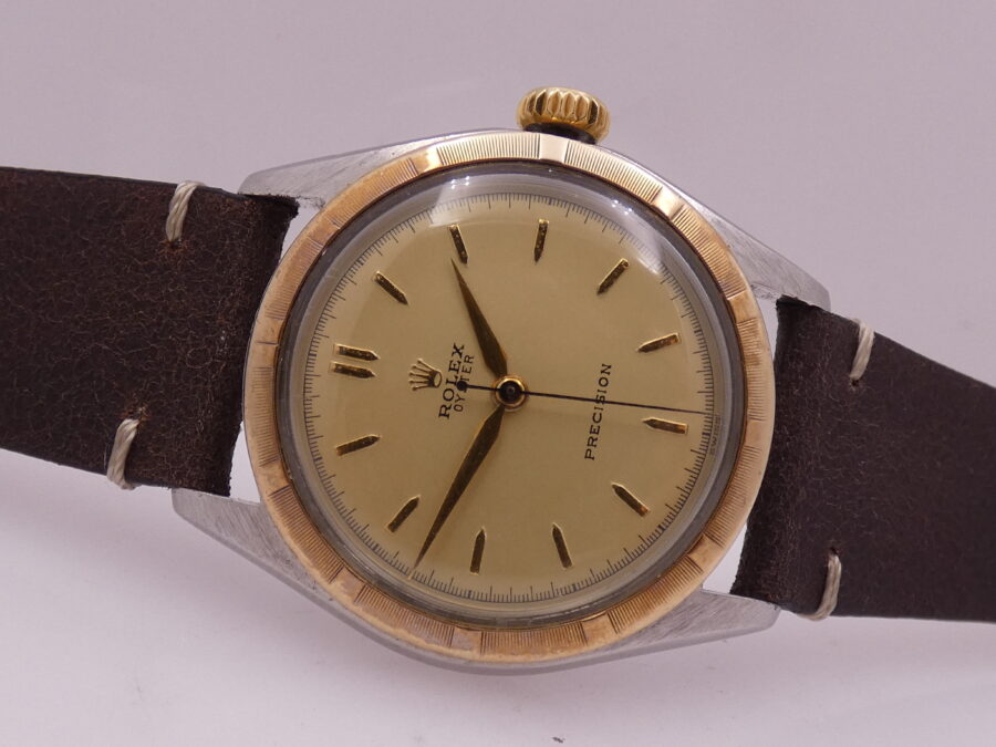 Rolex Oyster Precision 6082 Lunetta Thunderbird Oro 18Kt & Acciaio ANNO 1950 Carica Manuale Vintage - immagine 4