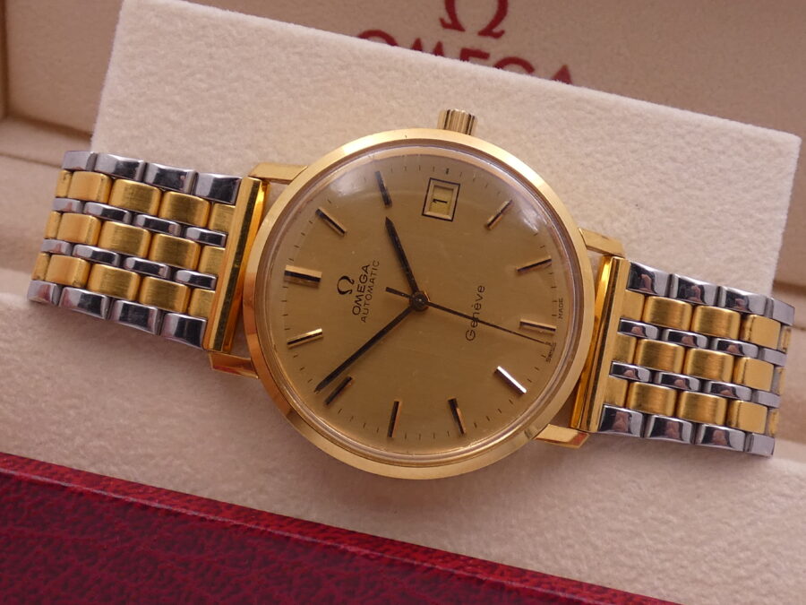Omega Genève From 1972 Automatic Date 18Kt G.F. TOP CONDITION Ref. 166.763 Braccialato - immagine 4