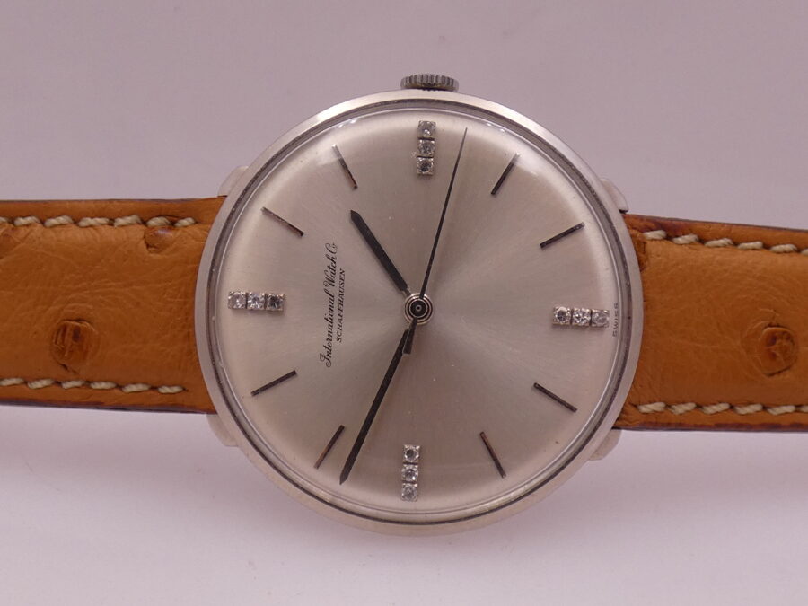 IWC Classic Vintage 1410 Oro Bianco 18Kt Diamond Dial TOP CONDITION Carica Manuale Anni 60's - immagine 4