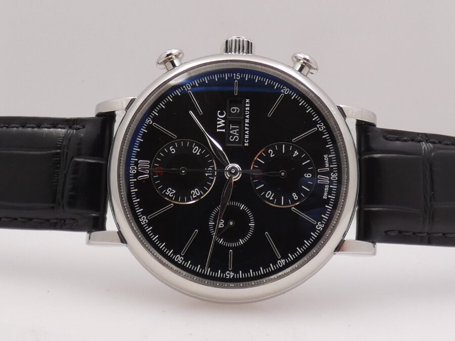 Cronografo IWC Portofino Day-Date IW391002 Black Dial Automatico Acciaio - immagine 5