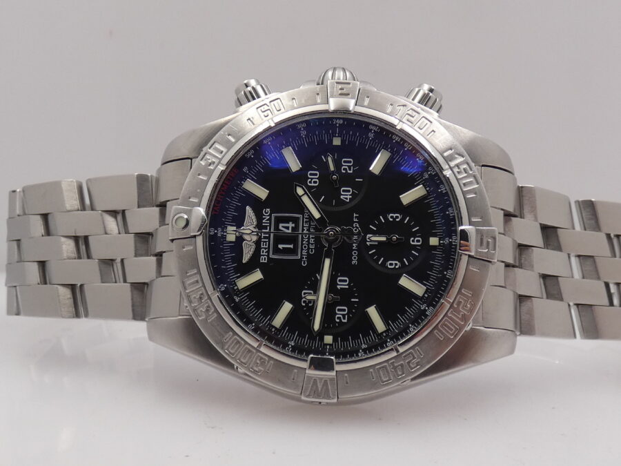 Cronografo Breitling Blackbird Big Date BOX&PAPERS Anno 2007 SERVICED in Breitling Automatic Chronometer A44359 Bracciale Pilot - immagine 5