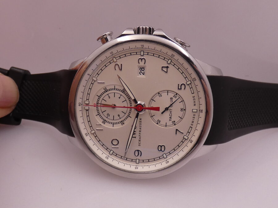 Cronografo IWC Portuguese Yacht Club 45mm IW390206 BOX&PAPERS Automatico Anno 2015 Acciaio - immagine 4