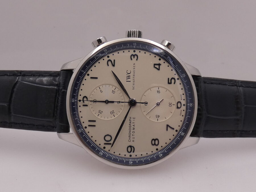 Cronografo IWC Portuguese Bucherer Blue Edition BOX&PAPERS Anno 2020 Automatico Acciaio IW371492 EDIZIONE LIMITATA 365pz - immagine 5