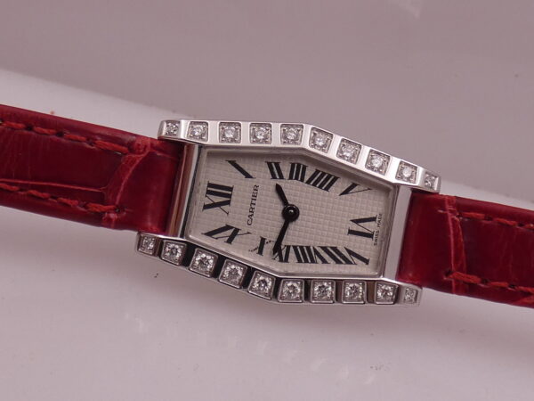 Cartier Lanières Hexagonal 2560 18Kt White Gold Factory Diamonds ANNI '2000s For Ladies