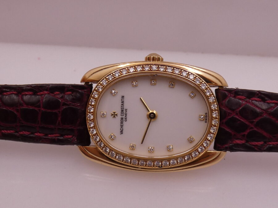 Vacheron Constantin Les Historiques Factory Diamonds Dial & Bezel Oro Massiccio 18Kt 10110 Carica Manuale Cal. 1055 Meraviglioso FOR LADIES Anni 90's !!! - immagine 4