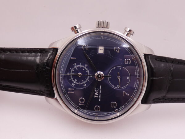 Cronografo IWC Portuguese With PAPERS TOP CONDITION Anno 2019 BLUE DIAL Automatico Acciaio Ref. IW390303