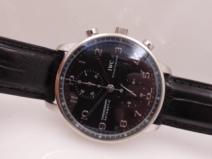 Cronografo IWC Portuguese IW371447 BOX&PAPERS Automatico Anno 2019 Black Dial Acciaio - immagine 5