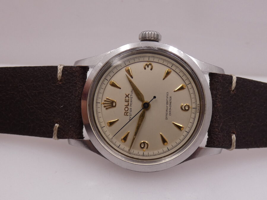 Rolex Oyster Perpetual 34 Rare Oyster Perpetual Big Bubbleback 6332 Ovettone Explorer Dial Automatico ANNO 1963 Acciaio - immagine 5