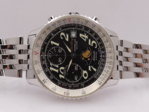 Cronografo Breitling Montbrillant Eclipse Fasi Luna A43030 LIKE NEW BOX&PAPERS Anno 2001 Automatico Acciaio Bracciale Pilot