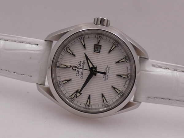 Omega Seamaster Aqua Terra Co-Axial 34mm With PAPERS Ottobre 2023 White Dial Automatico Acciaio TOP CONDITION For Ladies !!!