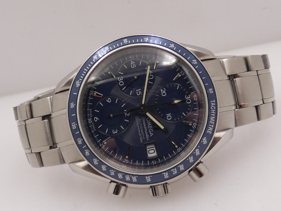 Cronografo Omega Speedmaster Date WITH PAPERS Anno 2017 3212.80.00 BLUE DIAL Automatico Acciaio - immagine 5