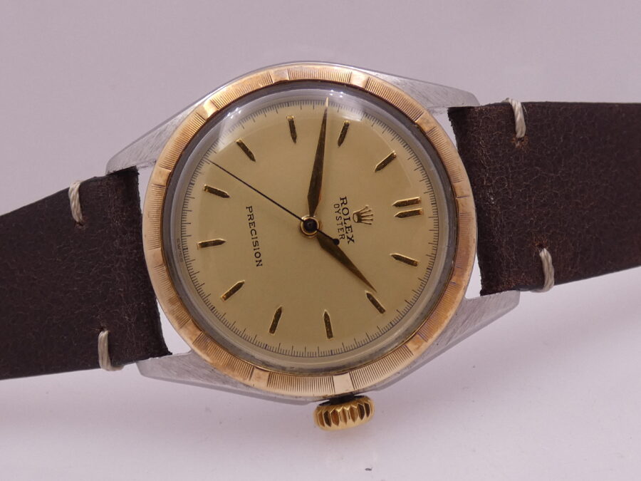 Rolex Oyster Precision 6082 Lunetta Thunderbird Oro 18Kt & Acciaio ANNO 1950 Carica Manuale Vintage - immagine 5