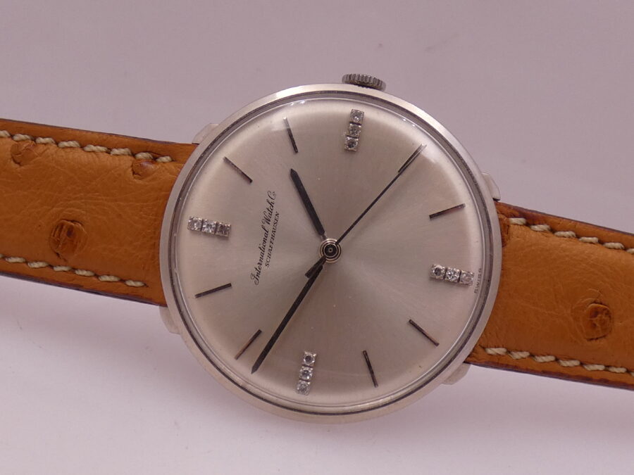 IWC Classic Vintage 1410 Oro Bianco 18Kt Diamond Dial TOP CONDITION Carica Manuale Anni 60's - immagine 5