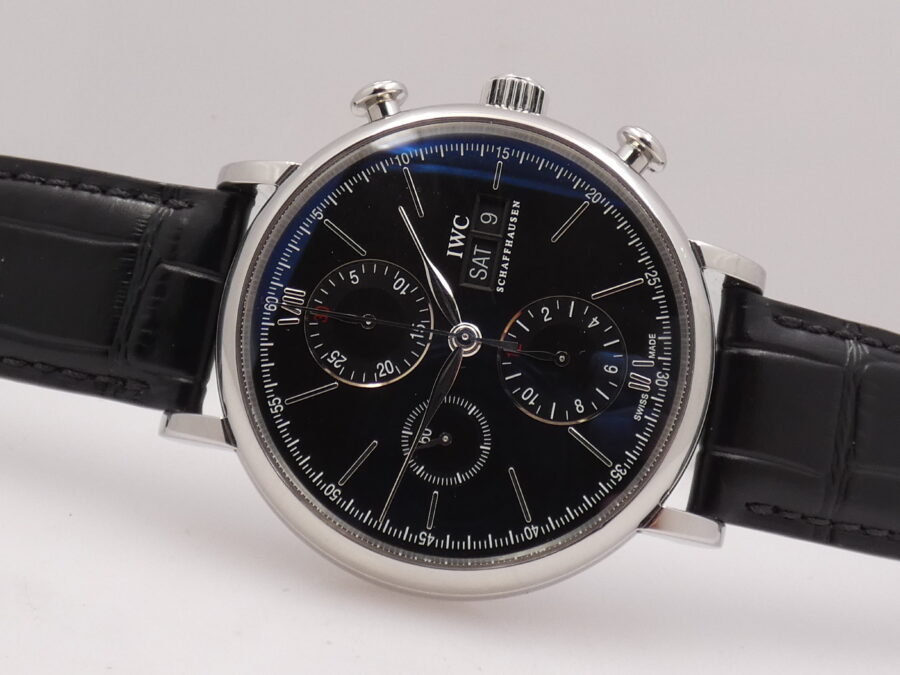 Cronografo IWC Portofino Day-Date IW391002 Black Dial Automatico Acciaio - immagine 6