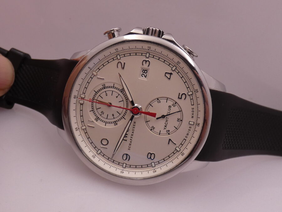 Cronografo IWC Portuguese Yacht Club 45mm IW390206 BOX&PAPERS Automatico Anno 2015 Acciaio - immagine 5