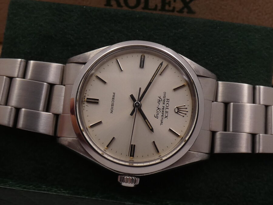 Rolex Air King Precision 5500 ANNO 1978 Automatico Argentè Dial Braccialato Oyster - immagine 5