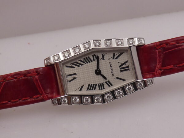 Cartier Lanières Hexagonal 2560 18Kt White Gold Factory Diamonds ANNI '2000s For Ladies