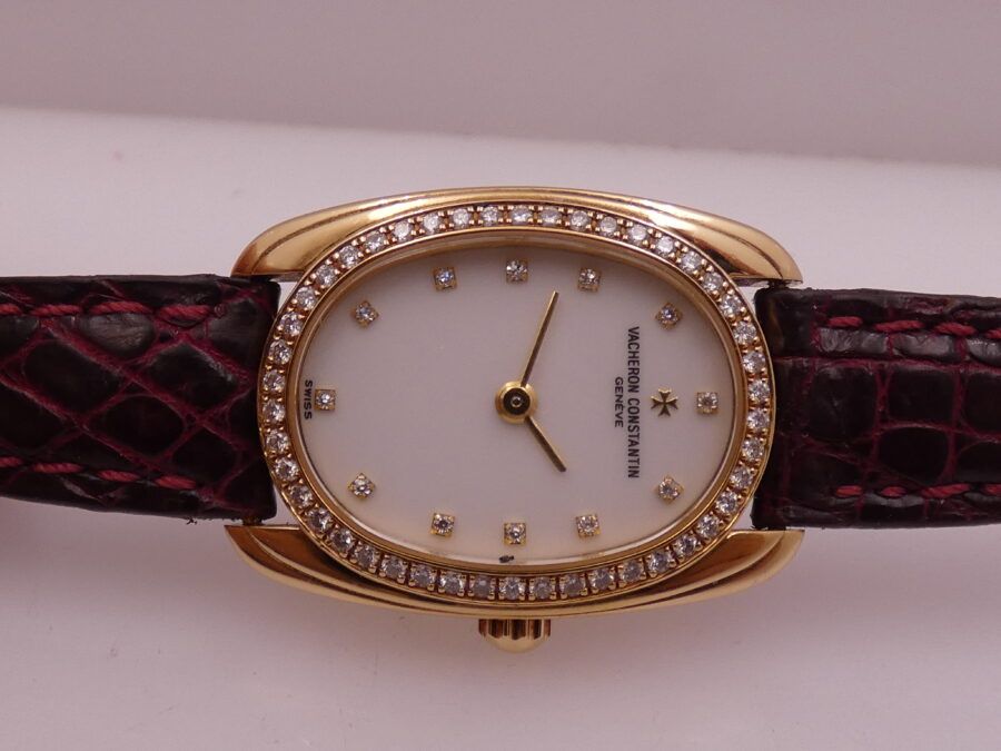 Vacheron Constantin Les Historiques Factory Diamonds Dial & Bezel Oro Massiccio 18Kt 10110 Carica Manuale Cal. 1055 Meraviglioso FOR LADIES Anni 90's !!! - immagine 5
