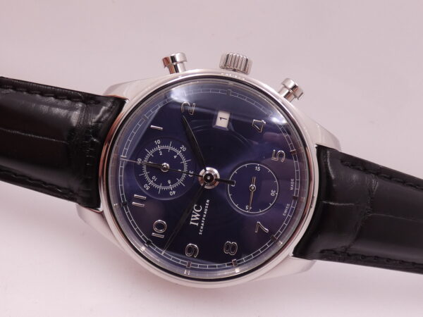 Cronografo IWC Portuguese With PAPERS TOP CONDITION Anno 2019 BLUE DIAL Automatico Acciaio Ref. IW390303