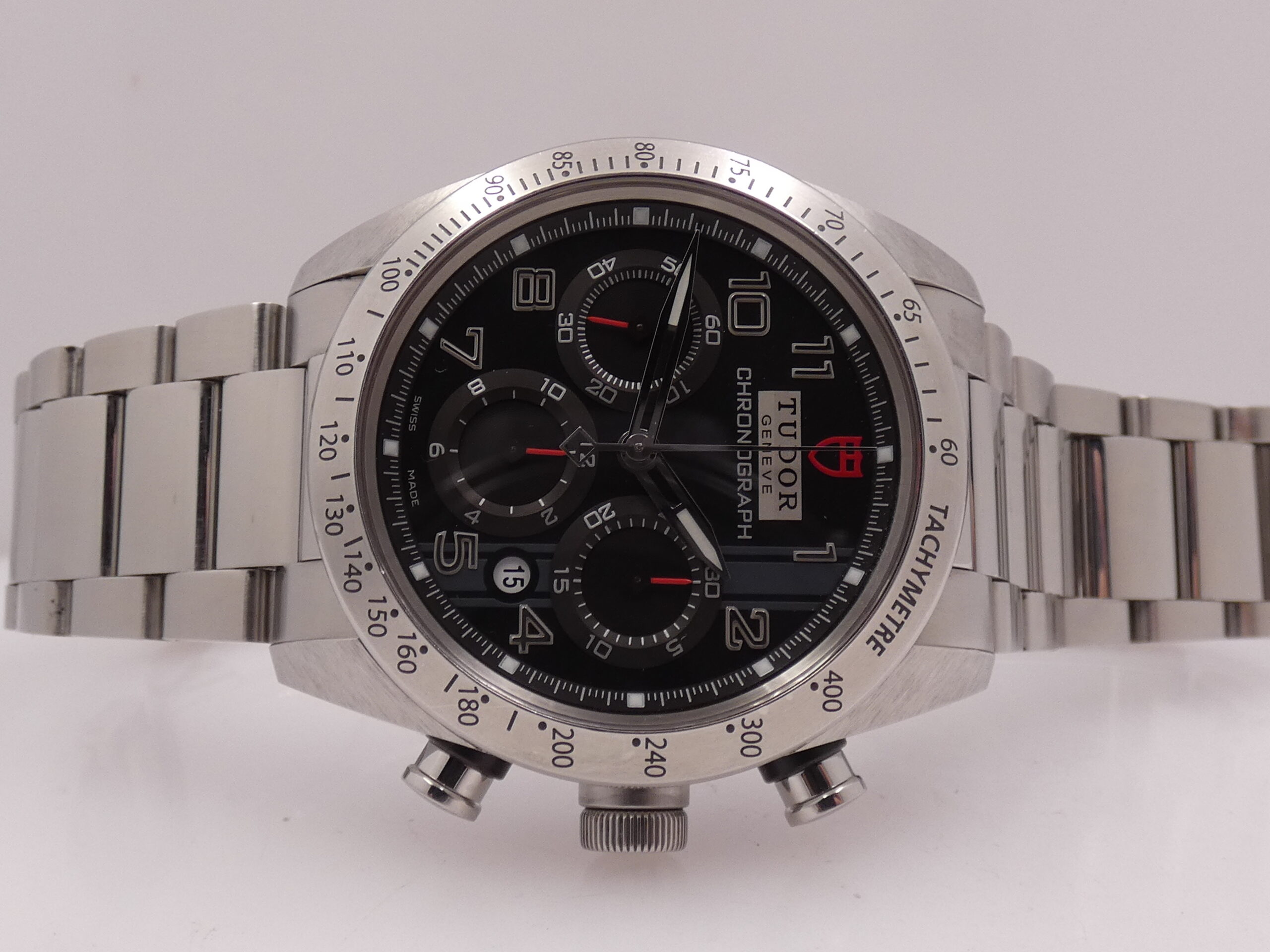 Cronografo Tudor Fastrider Chrono 42000 Black Dial Anno 2013 Automatico Acciaio Braccialato - immagine 6