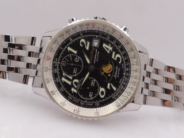 Cronografo Breitling Montbrillant Eclipse Fasi Luna A43030 LIKE NEW BOX&PAPERS Anno 2001 Automatico Acciaio Bracciale Pilot