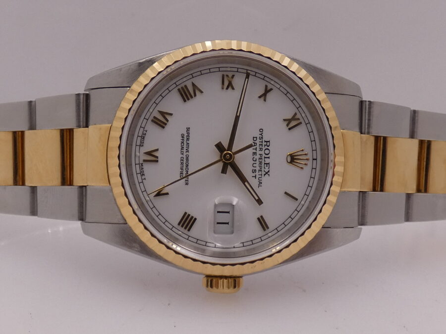 Rolex Datejust 36 16233 TOP CONDITION Oro Massiccio 18Kt & Acciaio BOX&PAPERS ITALIA Anno 1991 Mai Lucidato - immagine 6