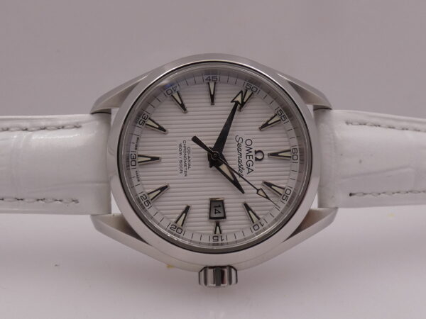 Omega Seamaster Aqua Terra Co-Axial 34mm With PAPERS Ottobre 2023 White Dial Automatico Acciaio TOP CONDITION For Ladies !!!