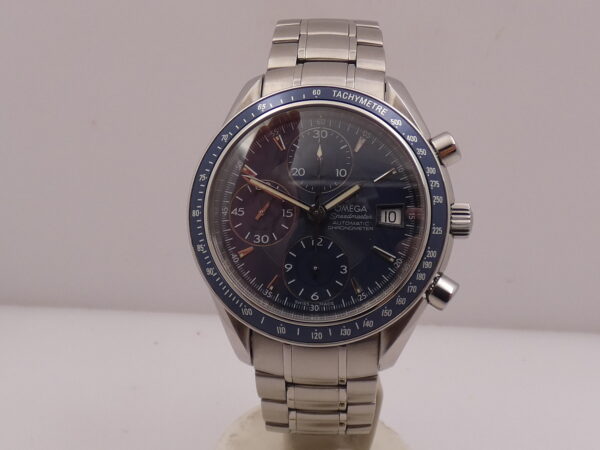 Cronografo Omega Speedmaster Date WITH PAPERS Anno 2017 3212.80.00 BLUE DIAL Automatico Acciaio