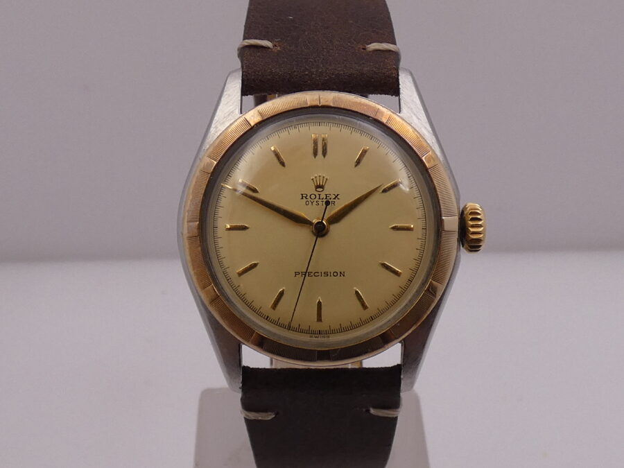 Rolex Oyster Precision 6082 Lunetta Thunderbird Oro 18Kt & Acciaio ANNO 1950 Carica Manuale Vintage - immagine 6