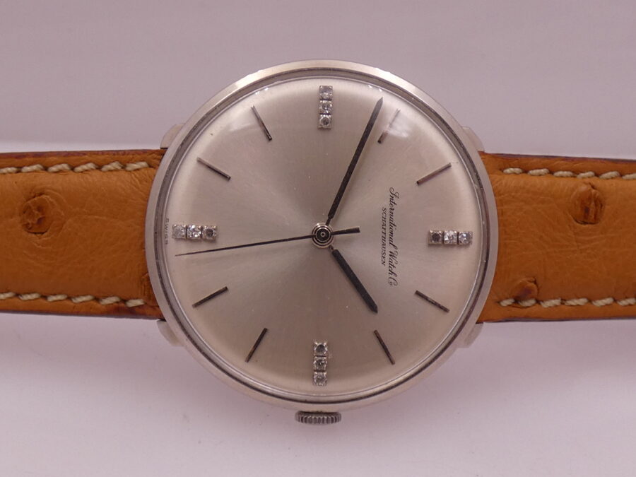IWC Classic Vintage 1410 Oro Bianco 18Kt Diamond Dial TOP CONDITION Carica Manuale Anni 60's - immagine 6