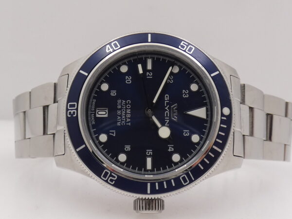 Glycine Combat Sub 36mm BLUE DIAL BOX&PAPERS Automatico Anno 2021 Braccialato