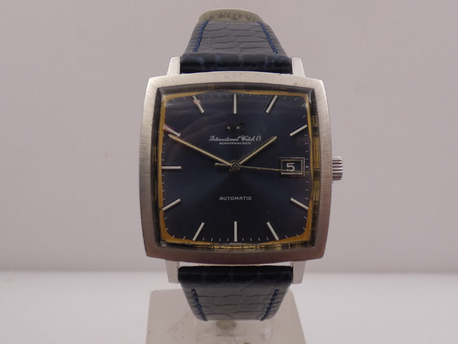 IWC Square 1871 Automatico PELLATON 8541B Blue Dial Anni 70 Acciaio Vintage - immagine 7