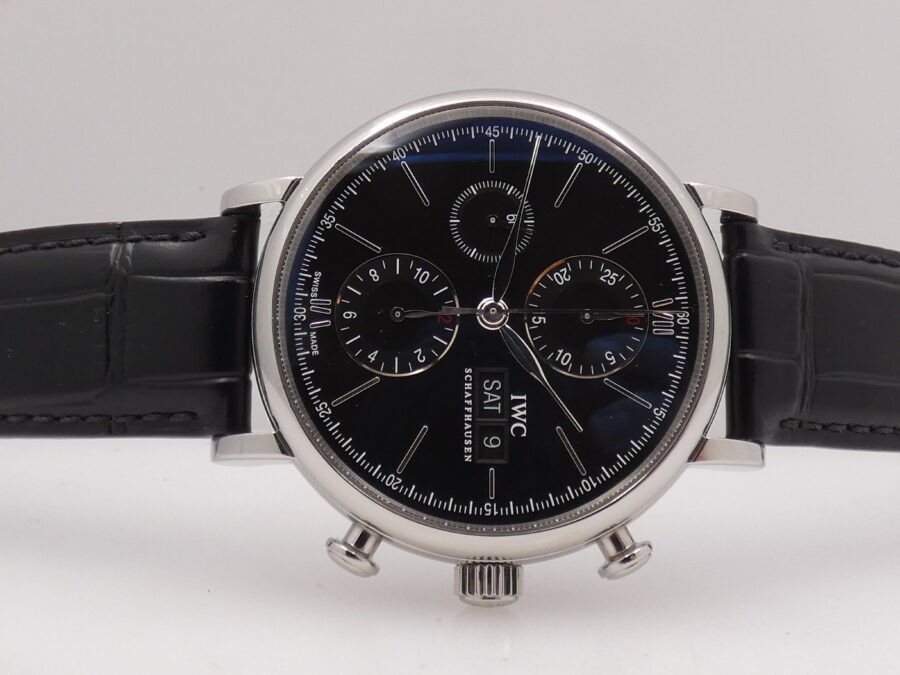 Cronografo IWC Portofino Day-Date IW391002 Black Dial Automatico Acciaio - immagine 7