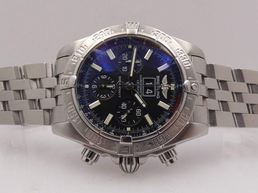 Cronografo Breitling Blackbird Big Date BOX&PAPERS Anno 2007 SERVICED in Breitling Automatic Chronometer A44359 Bracciale Pilot - immagine 7