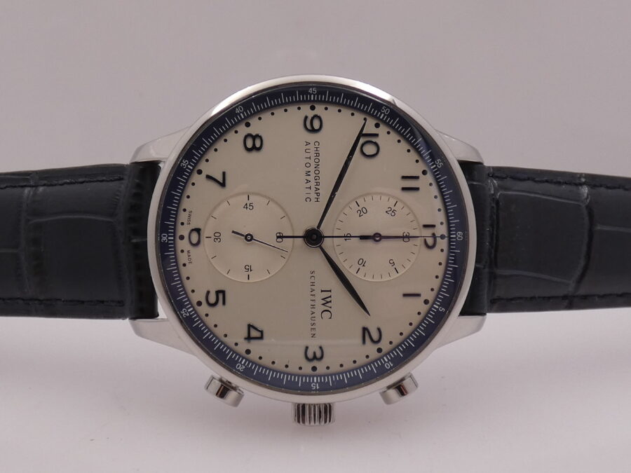 Cronografo IWC Portuguese Bucherer Blue Edition BOX&PAPERS Anno 2020 Automatico Acciaio IW371492 EDIZIONE LIMITATA 365pz - immagine 7