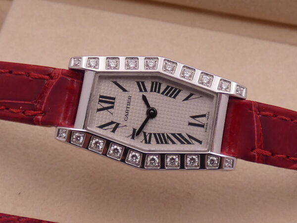 Cartier Lanières Hexagonal 2560 18Kt White Gold Factory Diamonds ANNI '2000s For Ladies