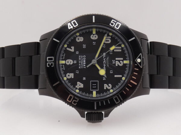 Glycine Combat SUB 42mm GL0079 NEW Automatico With BOX Acciaio Black PVD Mai Indossato