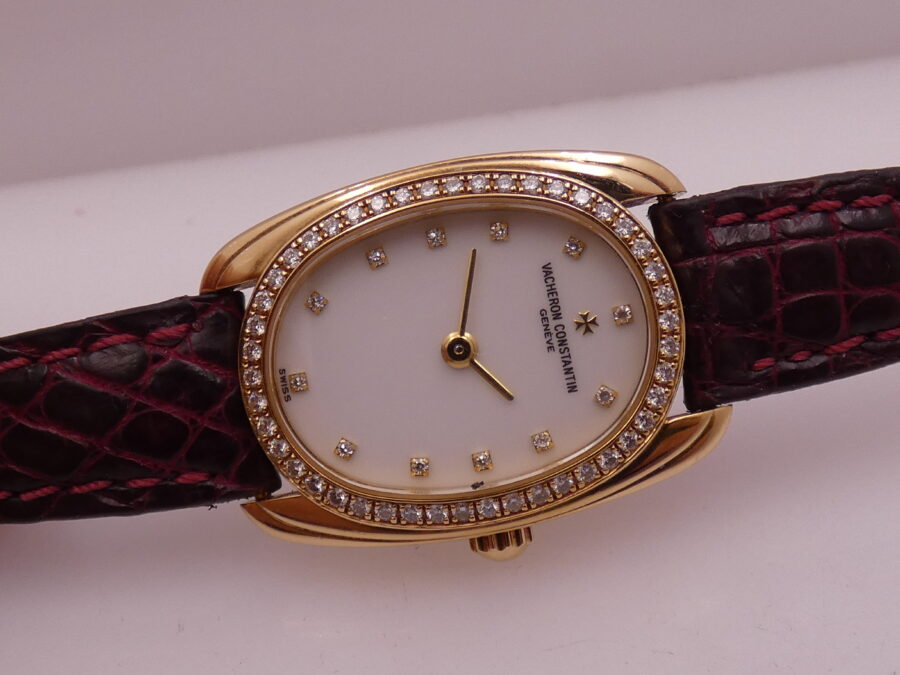 Vacheron Constantin Les Historiques Factory Diamonds Dial & Bezel Oro Massiccio 18Kt 10110 Carica Manuale Cal. 1055 Meraviglioso FOR LADIES Anni 90's !!! - immagine 6